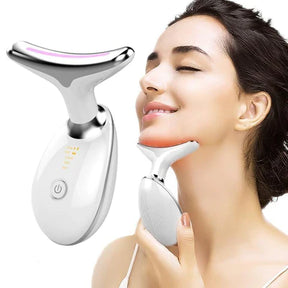 Massageador Rejuvenescedor com LED para Rosto e Pescoço - GlowRenew