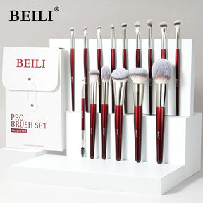 BEILI Soft 8/9/15/30Pcs Makeup Brushes Suitable for Foundation Powder Concealer Eyeshadow Eyebrow Eyelashes Eyeliner Brush Set